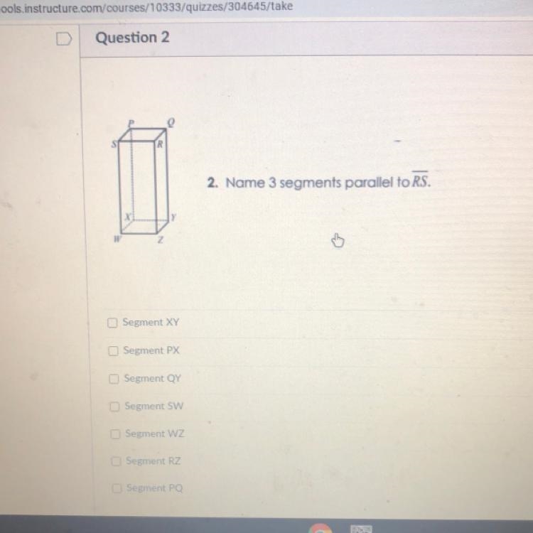 Name 3 segments parallel to RS-example-1