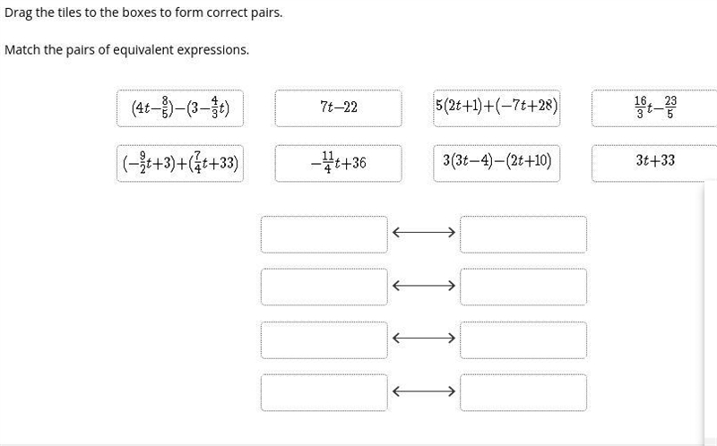 HURRY QUCIK Drag the tiles to the boxes to form correct pairs. Match the pairs of-example-1