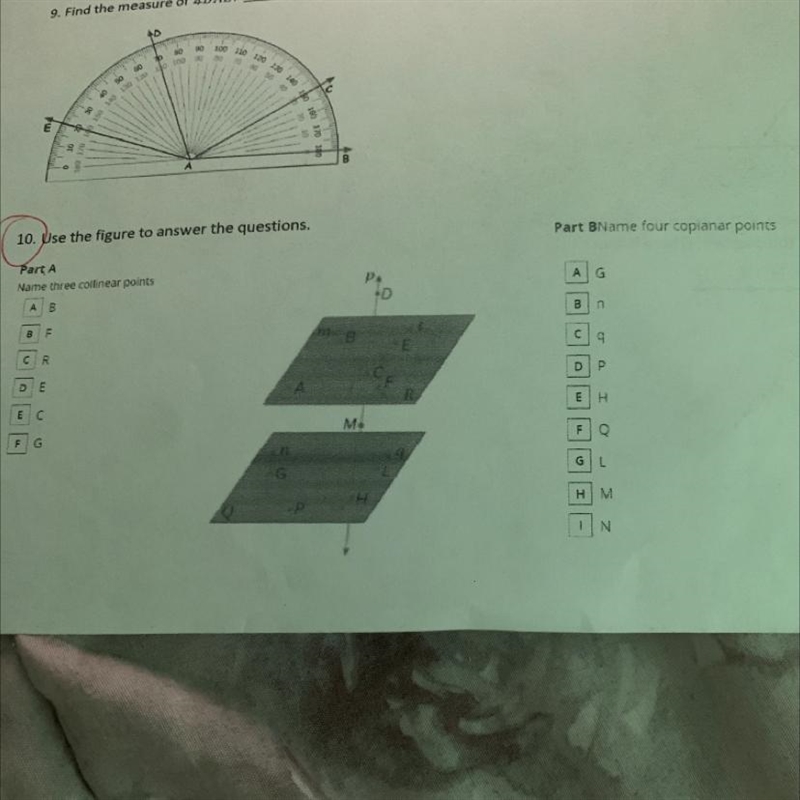 Only answer 10 please Use the figure to answer the questions :)-example-1