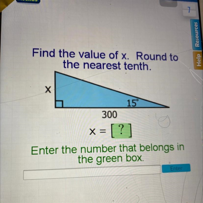 Find the value of x. Round to the nearest tenth.-example-1