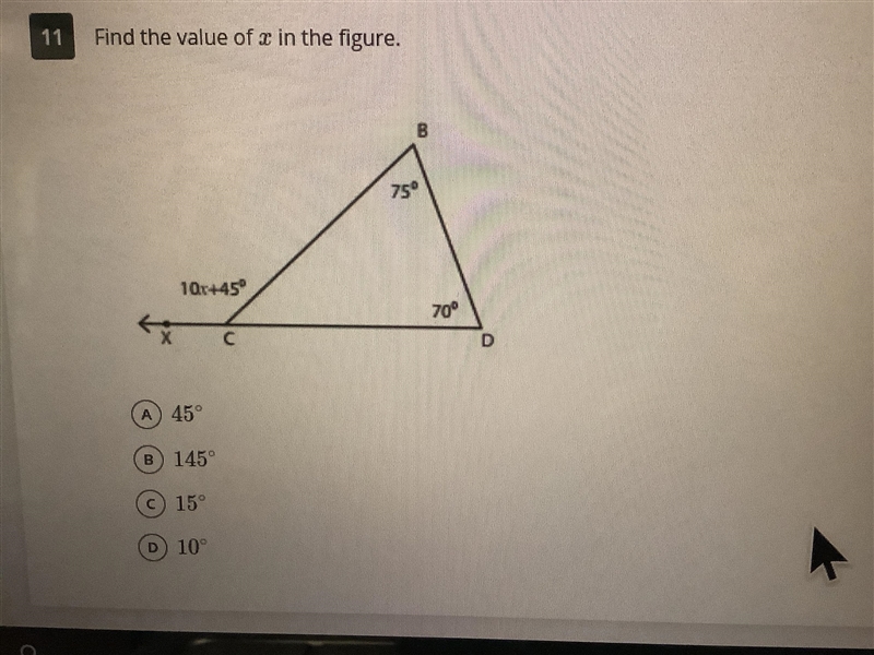 Find the value of x in the figure.-example-1