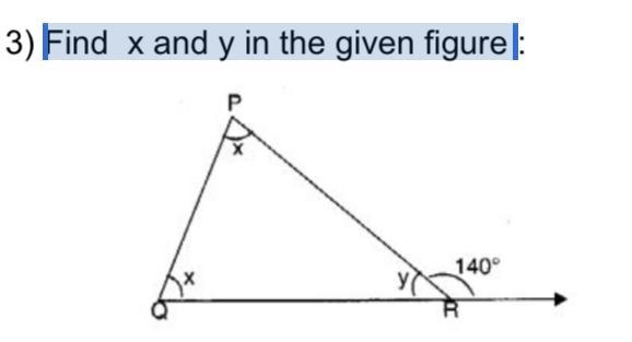 Find x and y in the given figure-example-1