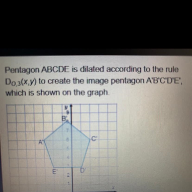 What are the coordinates of point A of the pre-image? O (-1, 1) O (-1,2) O (-9,6) O-example-1