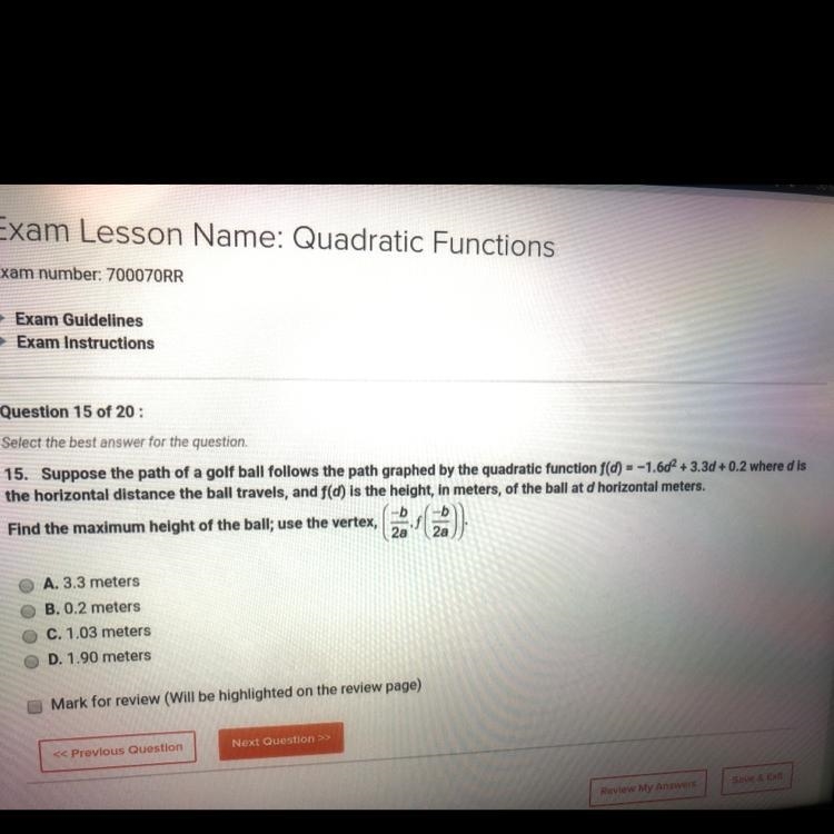 PLEASE HELP!! IM STUCK Suppose the path of a golf ball follows the path graphed by-example-1