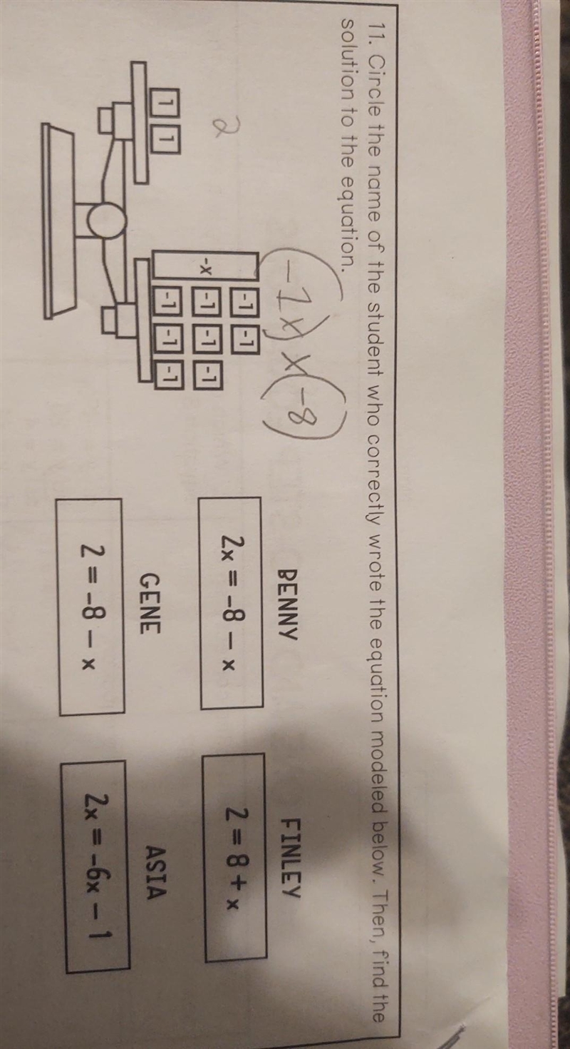 Write and solve and equation​-example-1