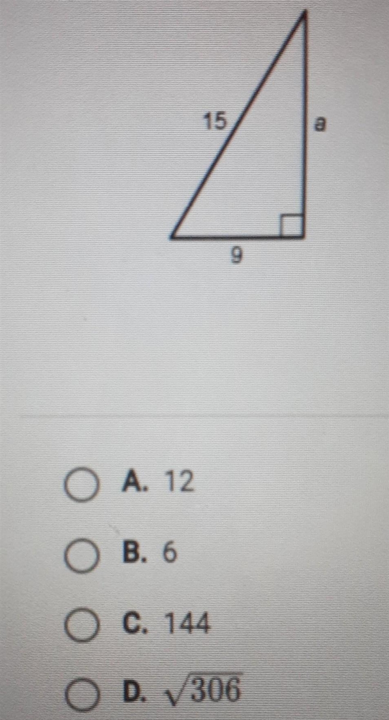 Find the length of side a . how do I find the length of side a?​-example-1