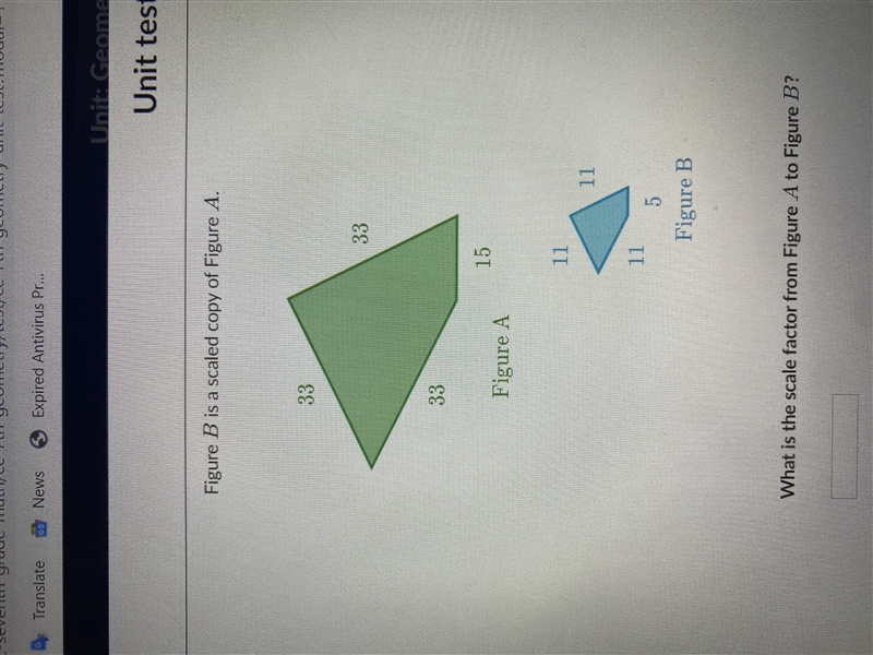 What is the scale factor from figure A to figure B-example-1