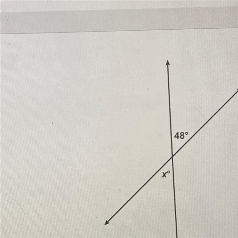 What is the value of x? Enter your answer in the box. x= 48°-example-1