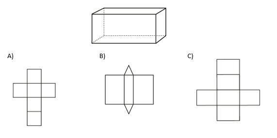 Use the diagram to determine which is the correct net of the given figure. Then, explain-example-1