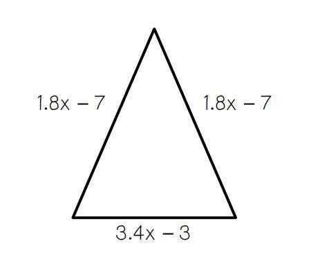 Write an expression for the perimeter of the triangle shown below:-example-1