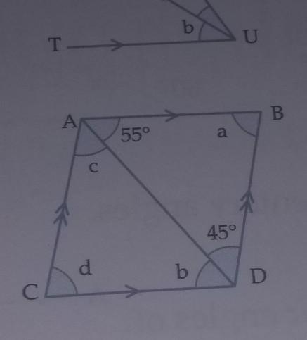 Find the size of each of the unknown angles. plz solve this question fast as soon-example-1