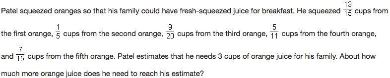 Choices: One-sixth cups Five-sixths cups 1 and two-thirds cups 1 and 5 / 6 cups-example-1