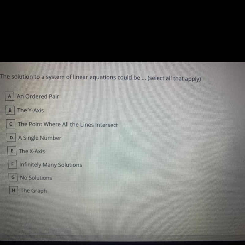 The solution to a system of linear equations could be...-example-1