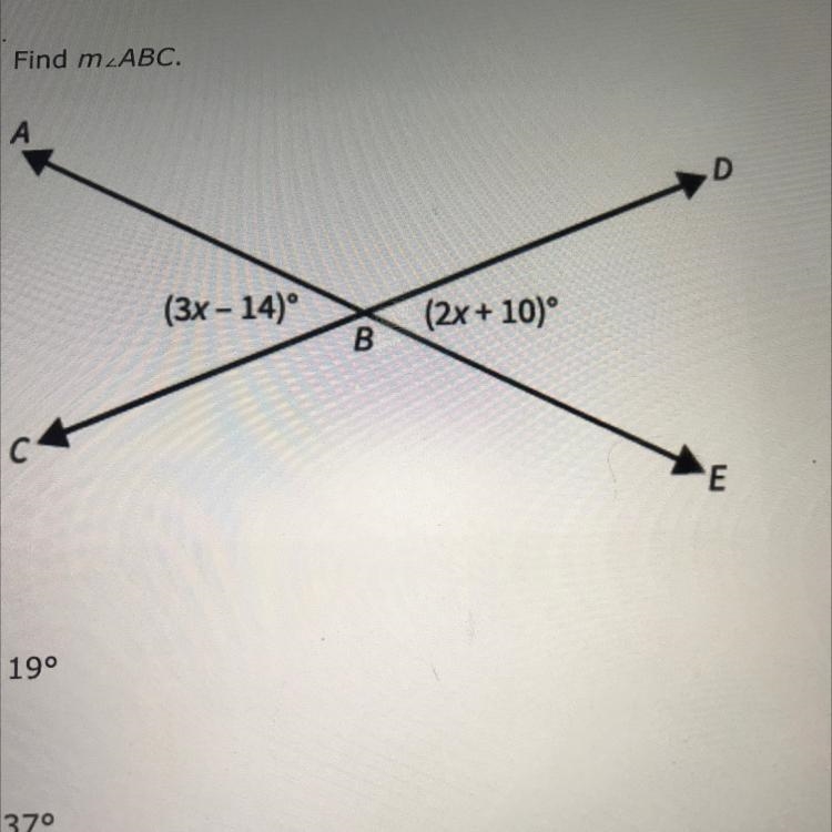 Please help show work A 19 B 37 C 58 D 24-example-1