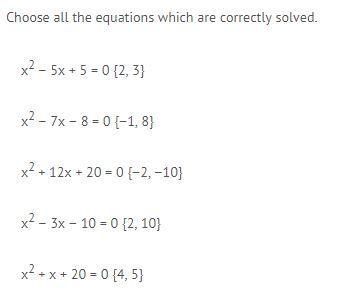 Quick!! I need an answer fast! worth 40 POINTS! Choose all the equations which are-example-1