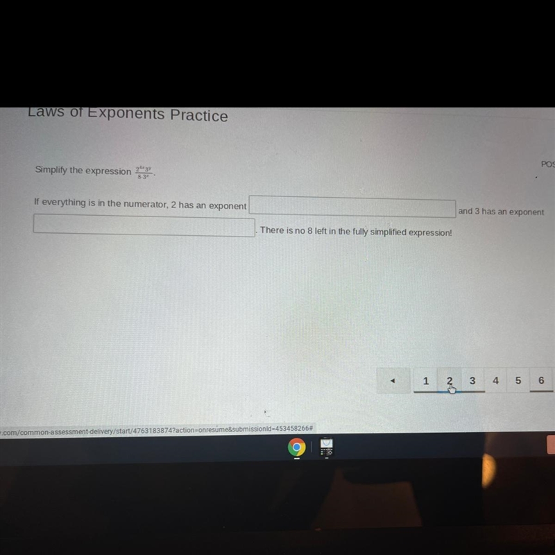 Please help! Simplify the expression 2^4x3^y/8*3^x-example-1