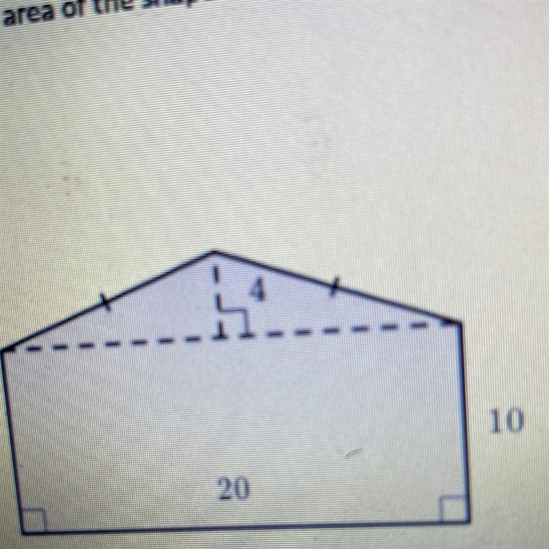 Find the area of the shape shown below-example-1