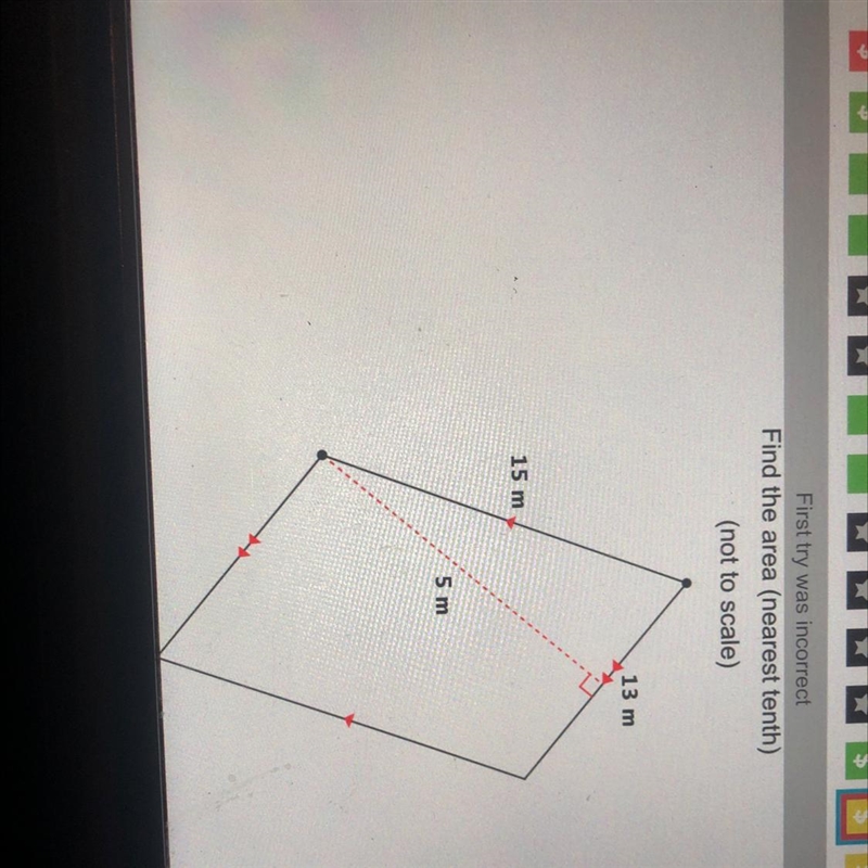 Find the area (nearest tenth) please help-example-1