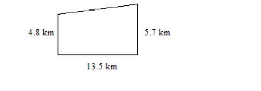 Land surveyors outlined a park as shown. What is the area of the park?-example-1