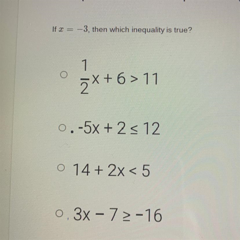 If I = -3, then which inequality is true?-example-1