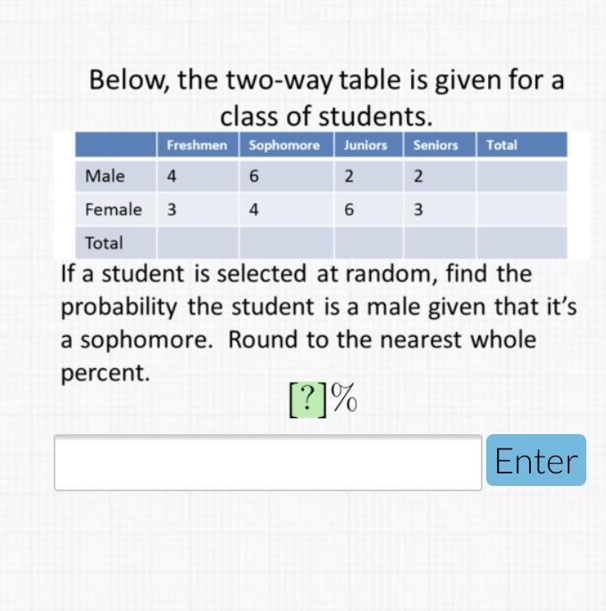 if a student is selected at random, find the probability the student is a male given-example-1