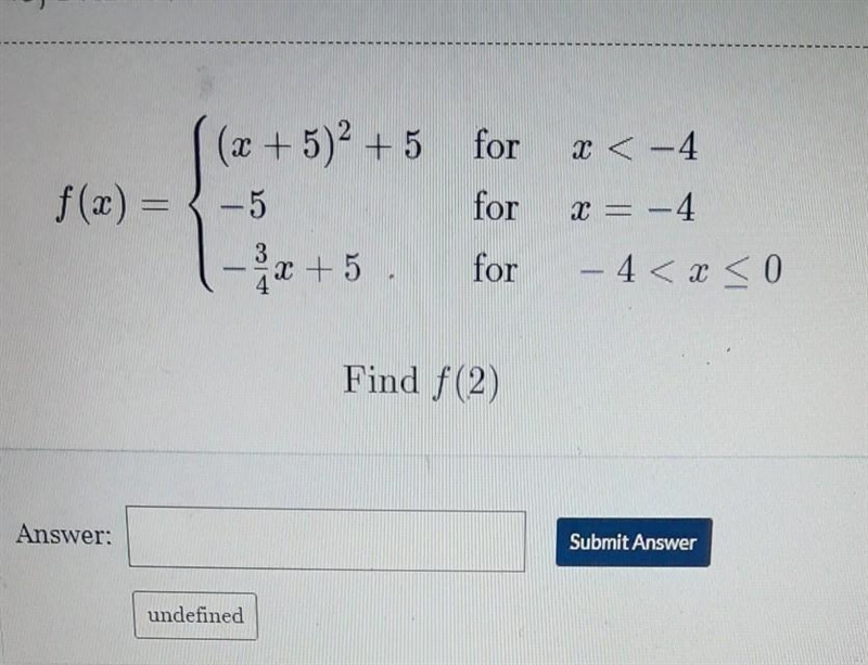 It says I need to find f(2)​-example-1