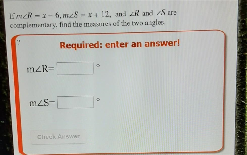 Find the measurement of the two angles Please !​-example-1