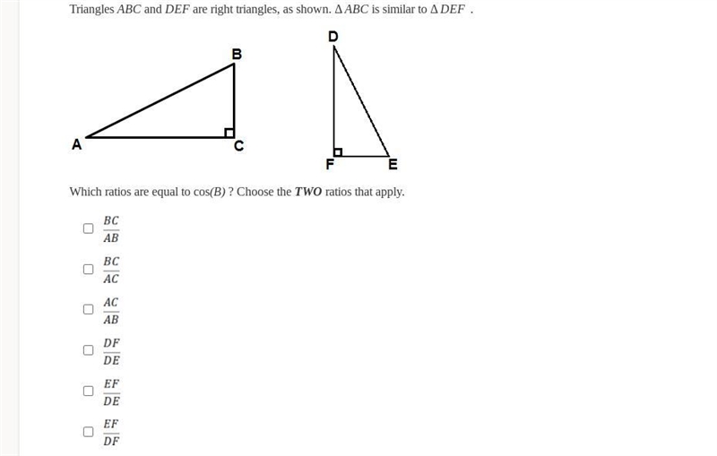 Which 2 options are correct?-example-1