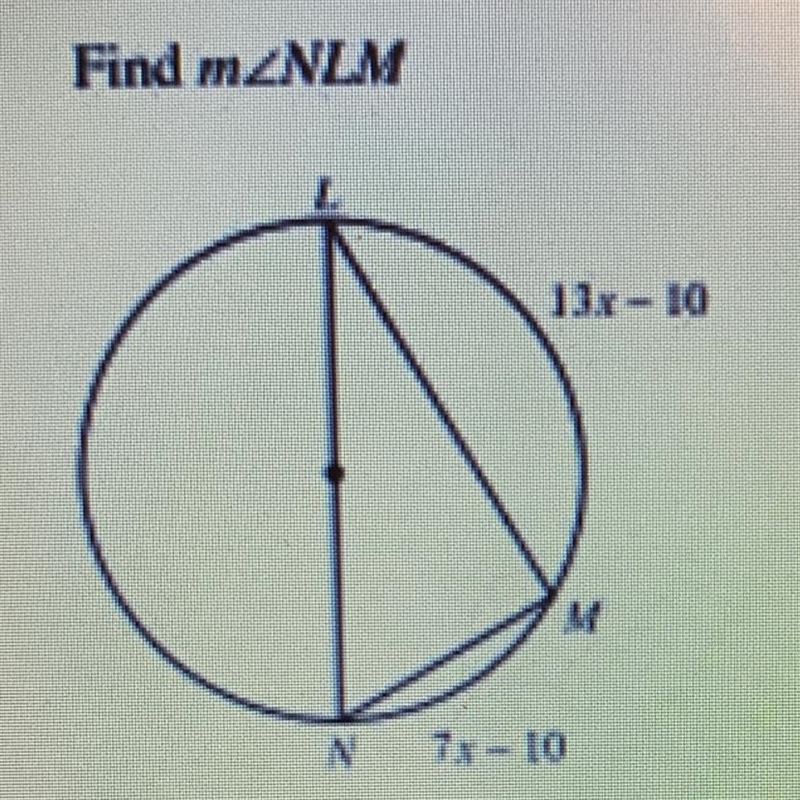 * HELP: Find the indicated angle measure. Find m2NLM A. 10 B.60 C.120 D.30-example-1