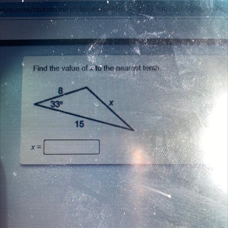 Find the value of the nearest tenth X=-example-1