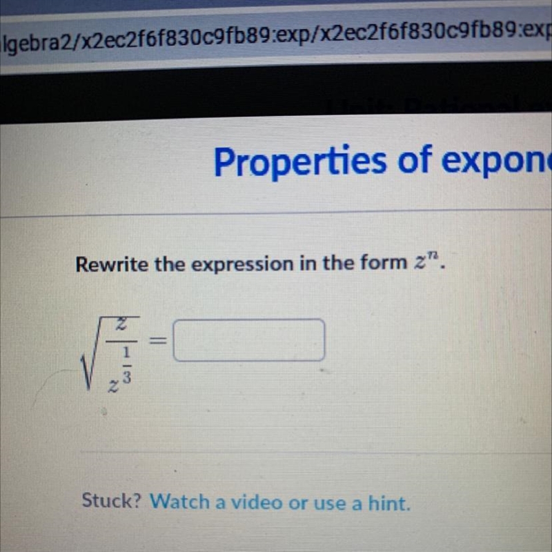 Rewrite the expression in the form zn.-example-1