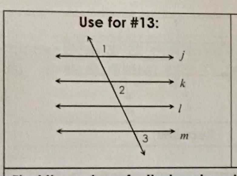 If j // l, m<1 = 135, m<2 = 55, and m<3 = 45, list all other parallel lines-example-1