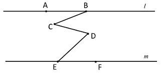 Lines l and m are parallel m-example-1