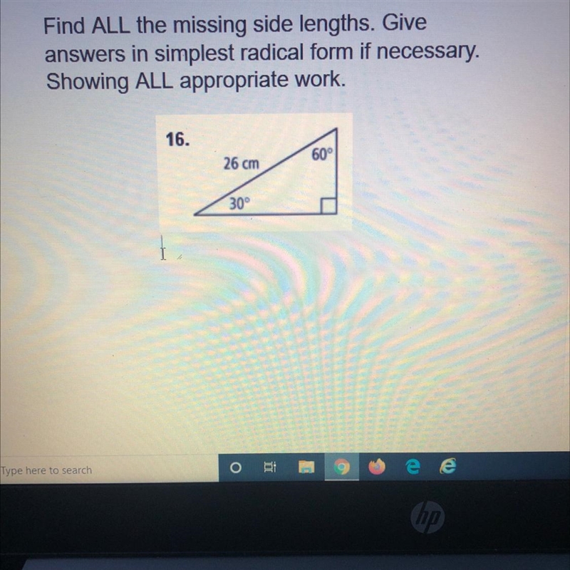 Please please please! Find ALL the missing side lengths. Give answers in simplest-example-1