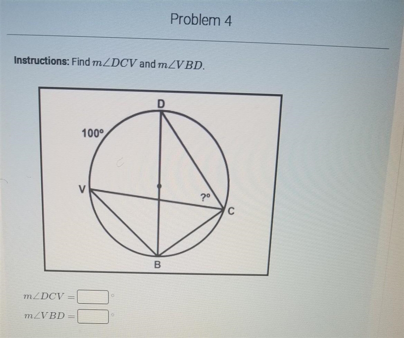 Find m<DCV and m<VBD​-example-1