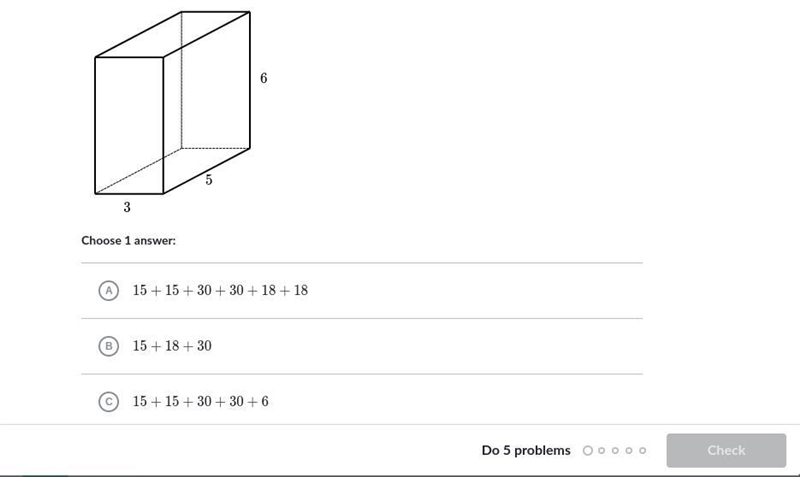 Which expression can be used to find the surface area of the following rectangular-example-1