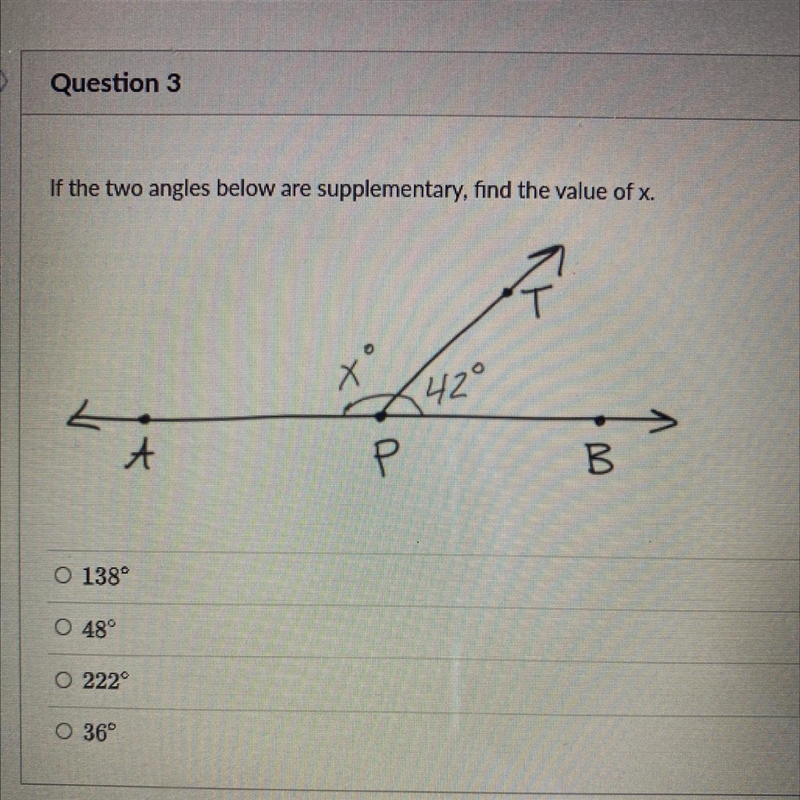 If the two angles below are supplementary find the value of x-example-1