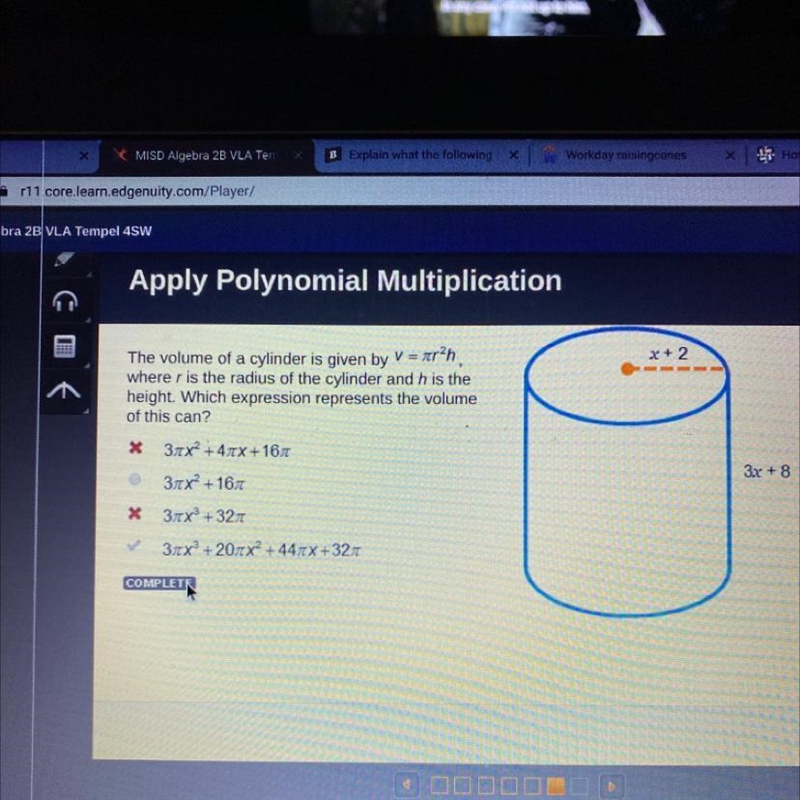 3 The volume of a cylinder is given by V = nr4h, where r is the radius of the cylinder-example-1