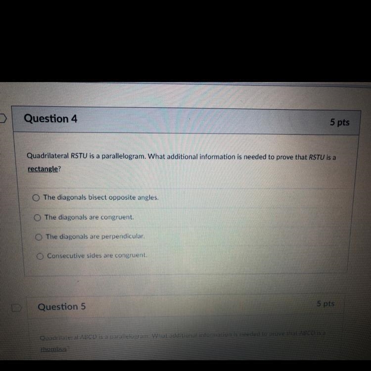 Help pls!! What additional information is needed to prove that RSTU is a rectangle-example-1