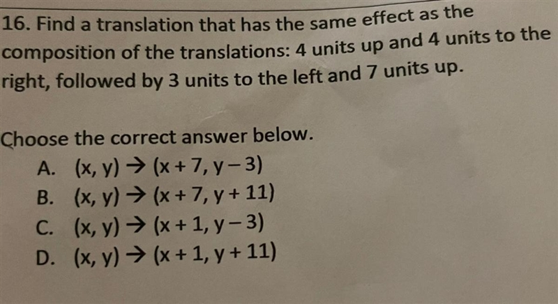 16. Find a translation that has the same effect as the composition of the translations-example-1