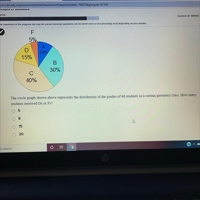 How many students received Ds or Fs?-example-1