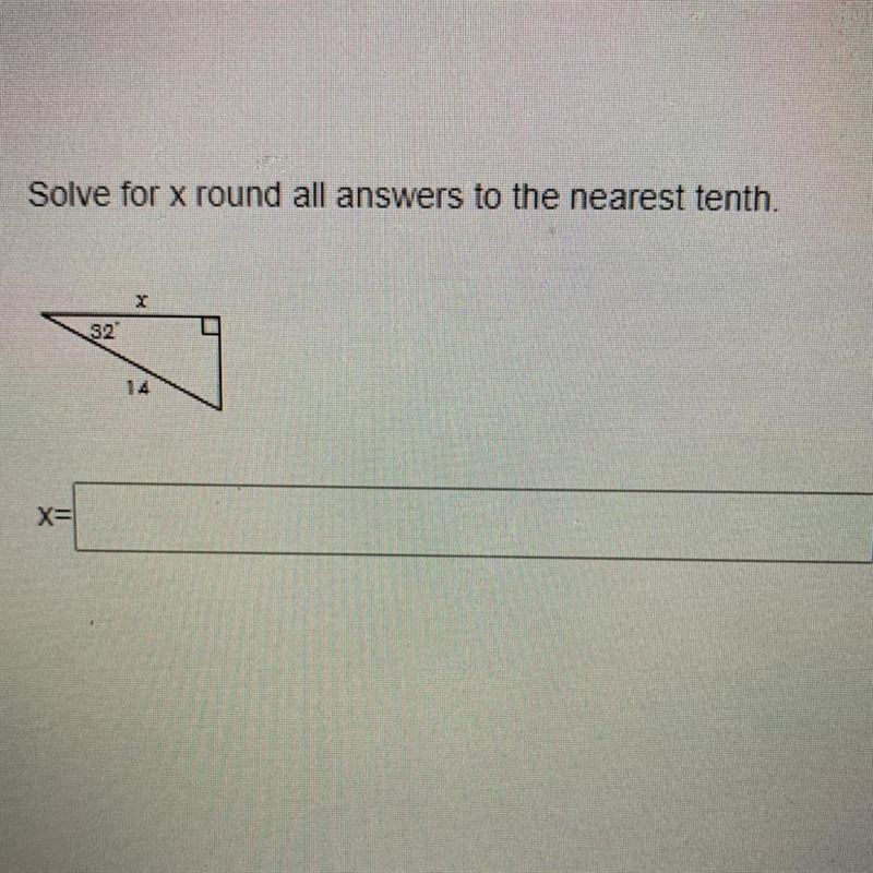 Solve for x round all answers to the nearest tenth.-example-1