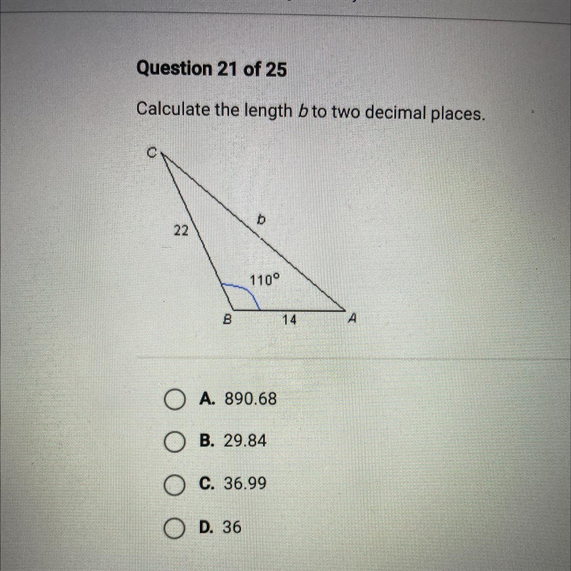 Calculate the length between b to two decimal places-example-1