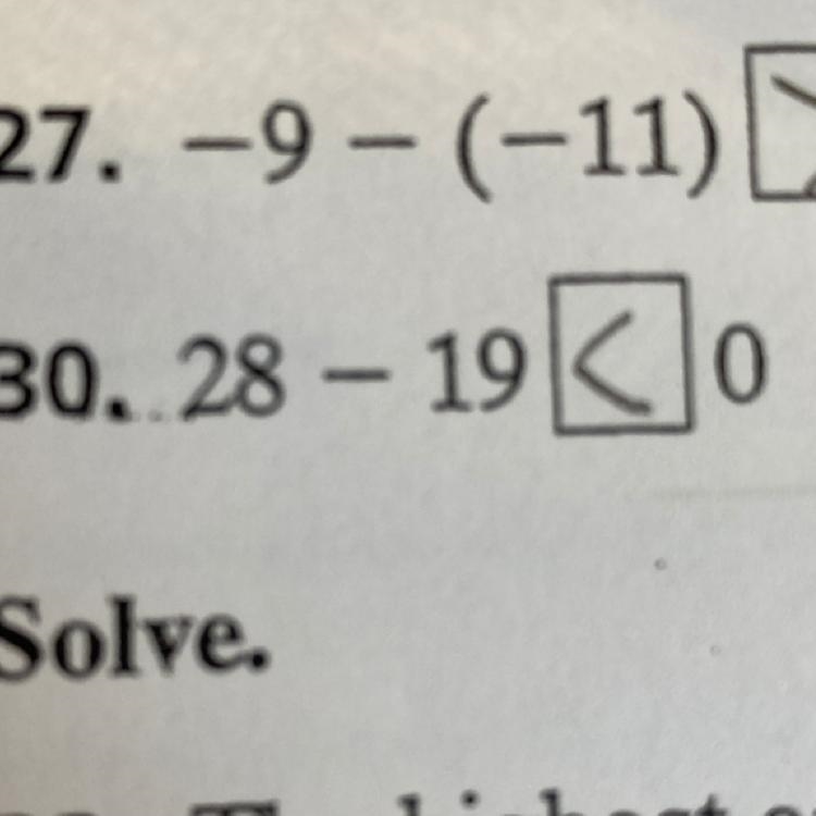 So like for integers when it’s only 28 - 19 do you change the negative to a positive-example-1