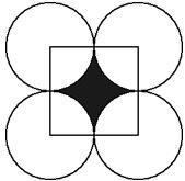 Four circles of radius 3 are arranged as shown. Their centers are the vertices of-example-1