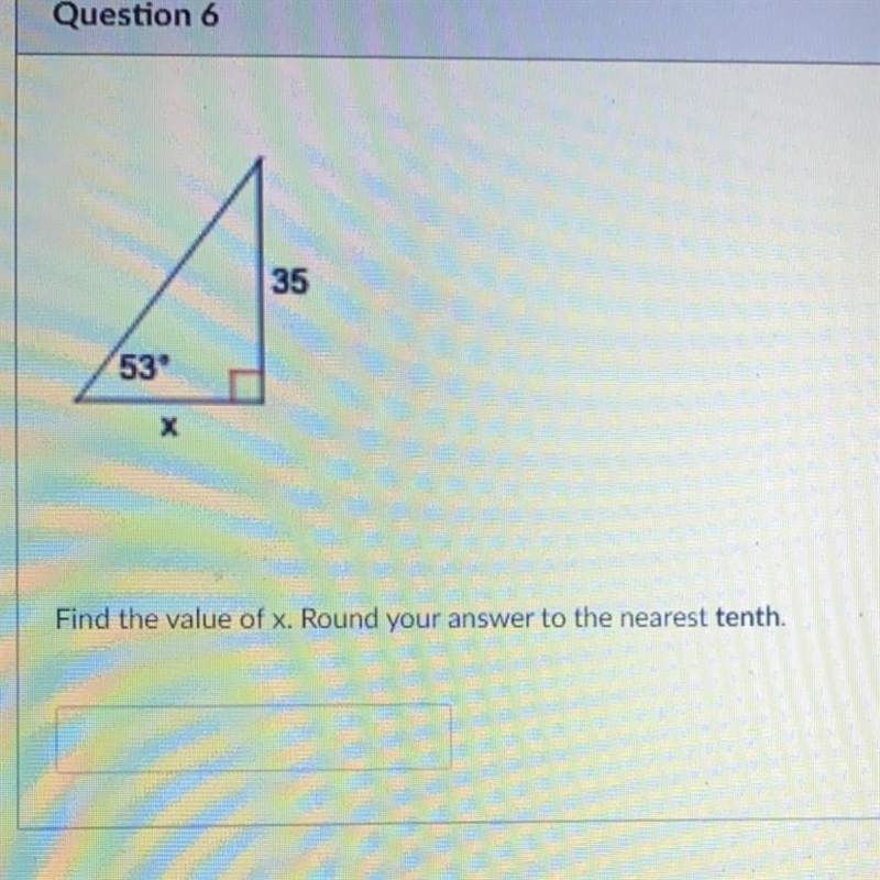 35 53" X Find the value of x. Round your answer to the nearest tenth.-example-1