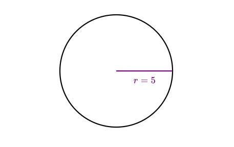 What is the circumference of the following circle?-example-1