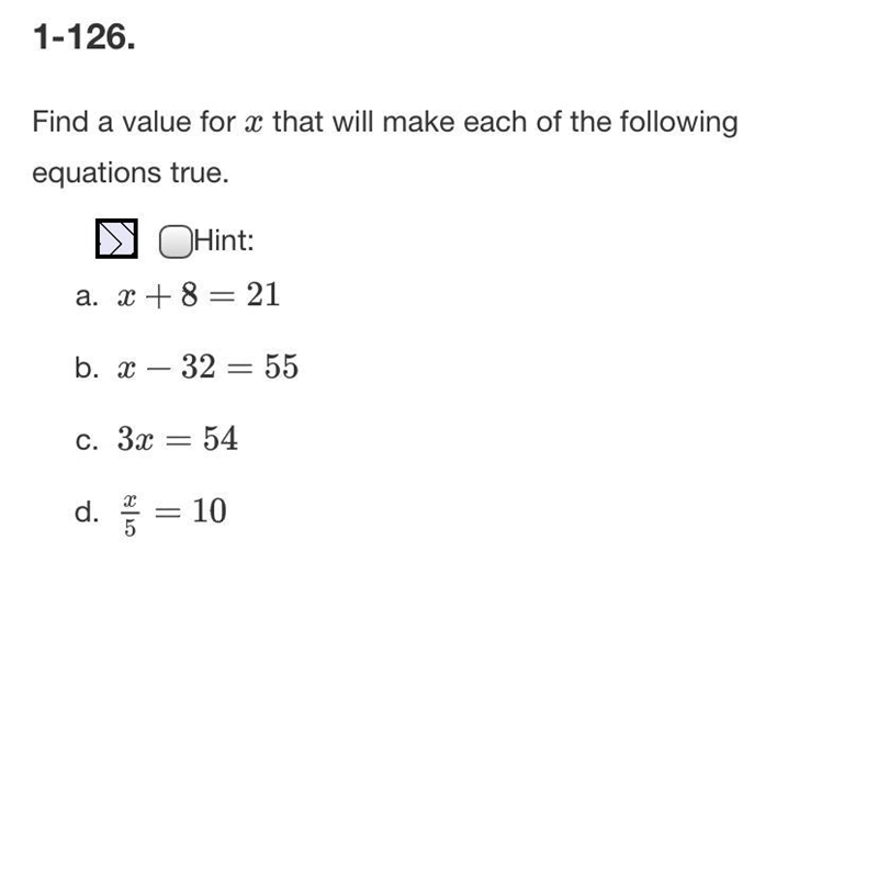 What is the value for x that makes each true??-example-1