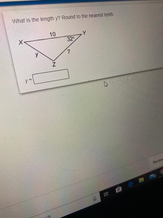 What is the length y? Round to the nearest tenth.-example-1