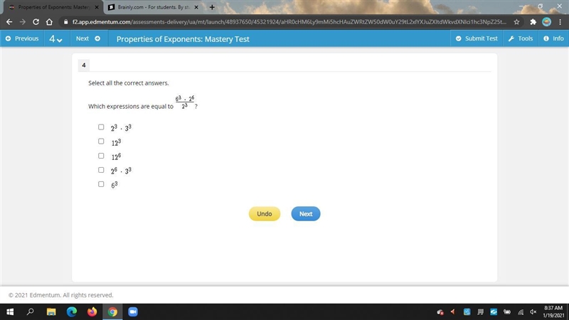 Which expressions are equal ?-example-1